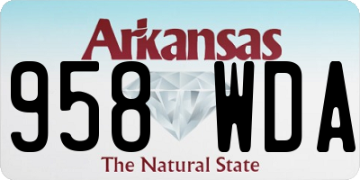 AR license plate 958WDA