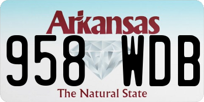 AR license plate 958WDB