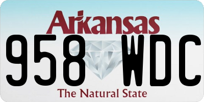 AR license plate 958WDC