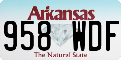 AR license plate 958WDF