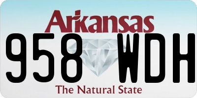 AR license plate 958WDH