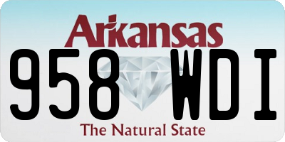 AR license plate 958WDI