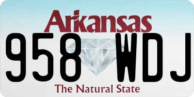 AR license plate 958WDJ