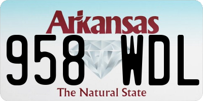 AR license plate 958WDL