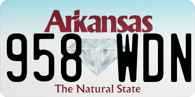 AR license plate 958WDN