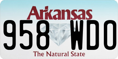 AR license plate 958WDO