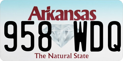 AR license plate 958WDQ