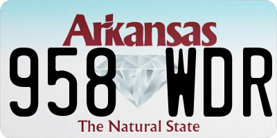 AR license plate 958WDR