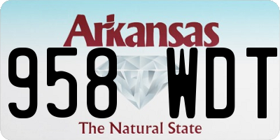 AR license plate 958WDT