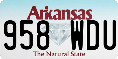 AR license plate 958WDU