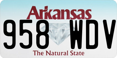 AR license plate 958WDV