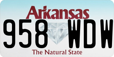 AR license plate 958WDW