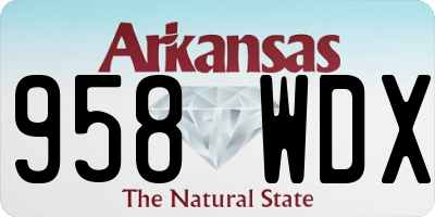 AR license plate 958WDX