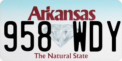 AR license plate 958WDY
