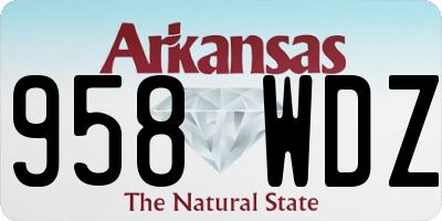 AR license plate 958WDZ