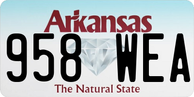 AR license plate 958WEA