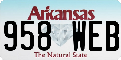 AR license plate 958WEB