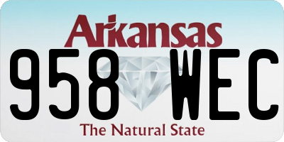 AR license plate 958WEC