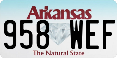 AR license plate 958WEF