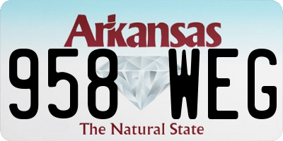 AR license plate 958WEG