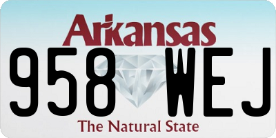 AR license plate 958WEJ