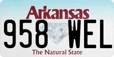 AR license plate 958WEL