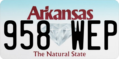AR license plate 958WEP