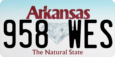 AR license plate 958WES