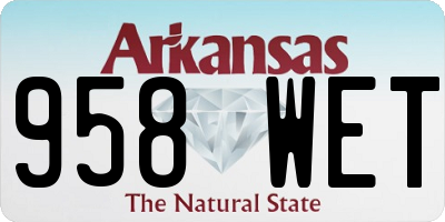 AR license plate 958WET