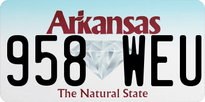 AR license plate 958WEU