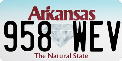 AR license plate 958WEV