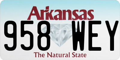 AR license plate 958WEY