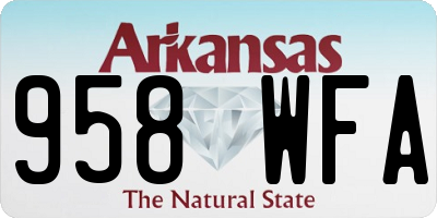 AR license plate 958WFA