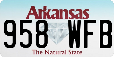 AR license plate 958WFB