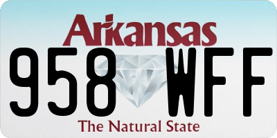 AR license plate 958WFF