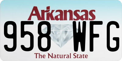 AR license plate 958WFG