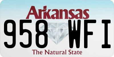 AR license plate 958WFI