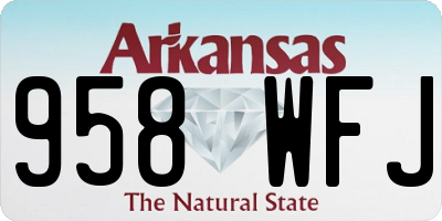 AR license plate 958WFJ