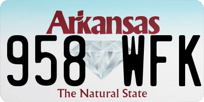 AR license plate 958WFK