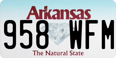 AR license plate 958WFM