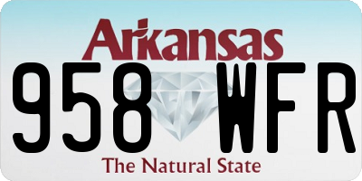 AR license plate 958WFR