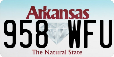 AR license plate 958WFU