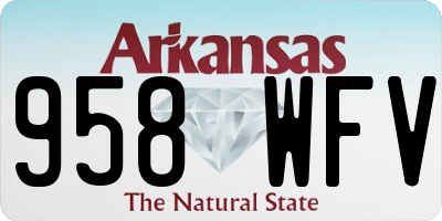 AR license plate 958WFV