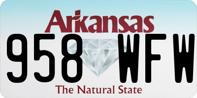 AR license plate 958WFW