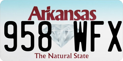AR license plate 958WFX