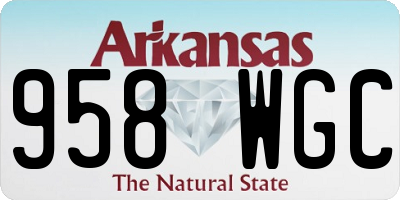 AR license plate 958WGC