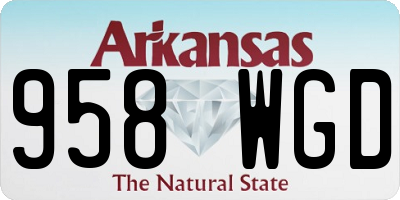 AR license plate 958WGD