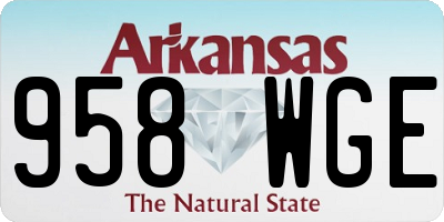 AR license plate 958WGE