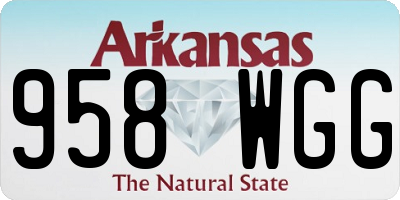 AR license plate 958WGG