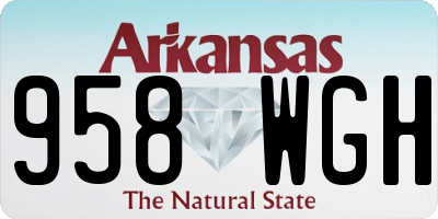 AR license plate 958WGH